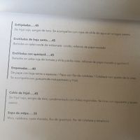 Menu  at Hierba Dulce in Oaxaca