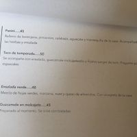 Menu2 at Hierba Dulce in Oaxaca