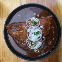 enchilada at Hierba Dulce in Oaxaca