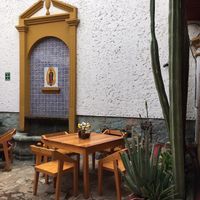 courtyard at Hierba Dulce in Oaxaca