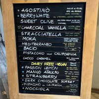 menu  at Bobboi Natural Gelato in La Jolla