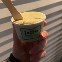 Kids size ice cream   at Bobboi Natural Gelato in La Jolla