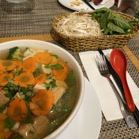 Vegetable pho and add-ins  at Peak of Asia in Breckenridge