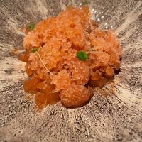 Cassis sorbet and soices at Cafe Des Artistes in Puerto Vallarta