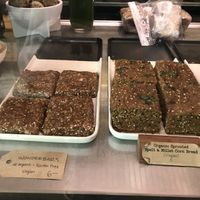 Clear vegan labels on the baked goods at Trilogy Coffee in Kilauea