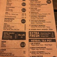 Menu 2 at Seed to Feed in Koh Phangan