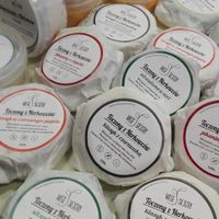 Vegan cheeses (from social media) at Blizej Natury in Poznan