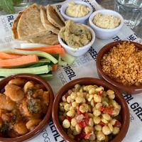 Vegan plate (weekday lunch menu) at The Real Greek in Windsor