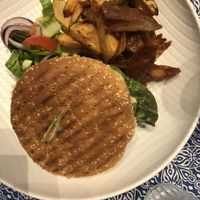 Veggie burger at Tomillo in Glasgow