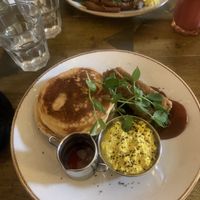 Savoury pancakes  at Seeds for the Soul in Edinburgh