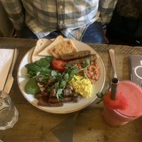 Full vegan breakfast  at Seeds for the Soul in Edinburgh