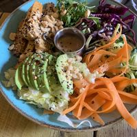 Satay bowl  at Seeds for the Soul in Edinburgh