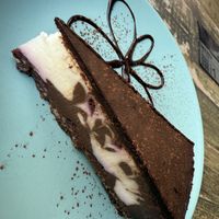 Cherry chocolate cheesecake! (Best one)  at Seeds for the Soul in Edinburgh