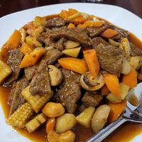 Vegan beef at Pato Beikin in Valencia