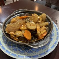 Vegan seafood clay pot   at Pato Beikin in Valencia