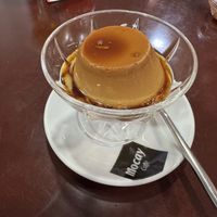 Vegan pudding with soy milk and agarve  at Pato Beikin in Valencia