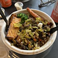 Farro base with mixed veggies  at DIG in Boston