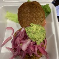 Tasty pickled onions   at DFW - Twisted Root Burger - TA in Dallas