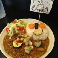Fried natto curry at Horieza in Kobe