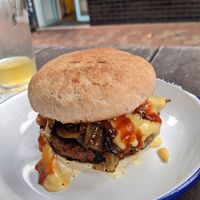 Beyond burger which was delicious at Culture Burger Joint in Nelson