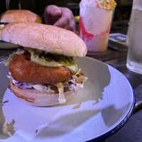 Tofu burger. The bun was also gluten free and completely inedible   at Culture Burger Joint in Nelson