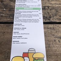 Backside of the vegan menue  at Culture Burger Joint in Nelson