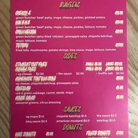 SECRET vegan menu   at Culture Burger Joint in Nelson