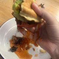 Burger too saucy!  at Culture Burger Joint in Nelson