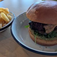Vegan burger at Culture Burger Joint in Nelson