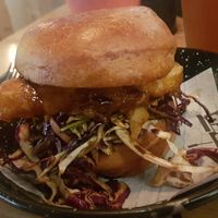 Tofoo Fighter with tofu, slaw and soy sauce at Culture Burger Joint in Nelson