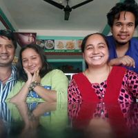 Family pic  at Lumbini Sat Saheb Pure Vegetarian Food in Lumbini