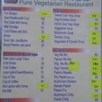 menu at Lumbini Sat Saheb Pure Vegetarian Food in Lumbini