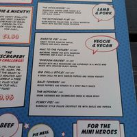 Vegan menu at Piecaramba in Southampton