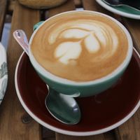 soy cappuccino at W Filizance Cafe in Poznan