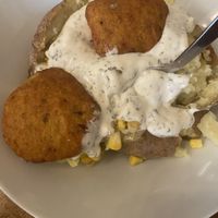 Vegan stuffed potato  at Die Waffel in Wiesbaden