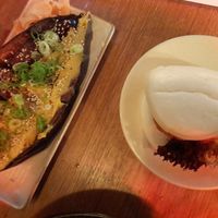 Vegan: Eggplant dengaku, vege croquette bao at Tatsu in Fortitude Valley