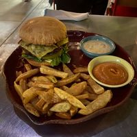 Burger   at Justo Restaurant in Medellin
