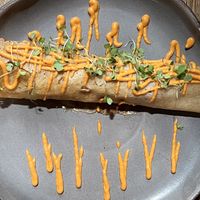 Masala Dosa- has potato curry filling   at Justo Restaurant in Medellin