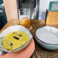 Daal with rice  at Justo Restaurant in Medellin