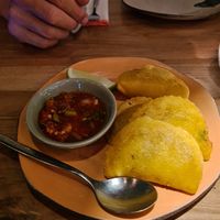 Empenaditas 12000 COP at Justo Restaurant in Medellin