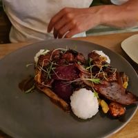 A peruvian dish - very good at Justo Restaurant in Medellin