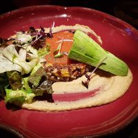 Quinoa cake at Justo Restaurant in Medellin