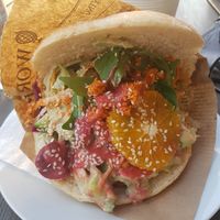 Veganer döner (basically falafel and lots of sides). So so good at Nusslocher Döner-Pizzeria in Nussloch