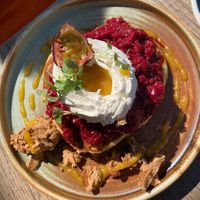 Summer special American pancakes (vegan)  at STHLM Brunch Club in Stockholm