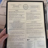the menu  at STHLM Brunch Club in Stockholm