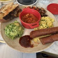 Vegan Breakfast with an avocado side   at STHLM Brunch Club in Stockholm