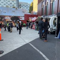 Some more of the cooked food stalls at the Farm Gate Market.   at Farm Gate Market in Hobart