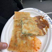 Vegan Indonesian martabak at Farm Gate Market in Hobart