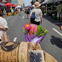 Many vegan goodies! at Farm Gate Market in Hobart