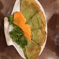 Rice cake with green onion  at Koukien in Yokohama